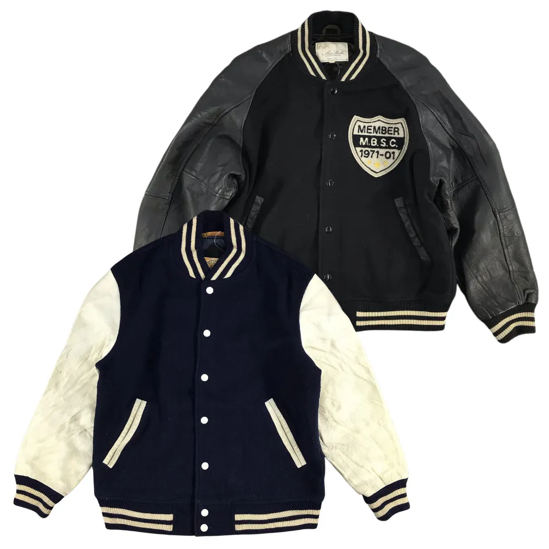 25x WOOL LEATHER VARSITY JACKETS [GRADE A]