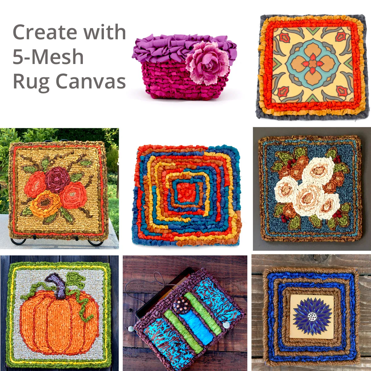 5 Mesh Rug Canvas for Latch Hooking, Locker Hooking