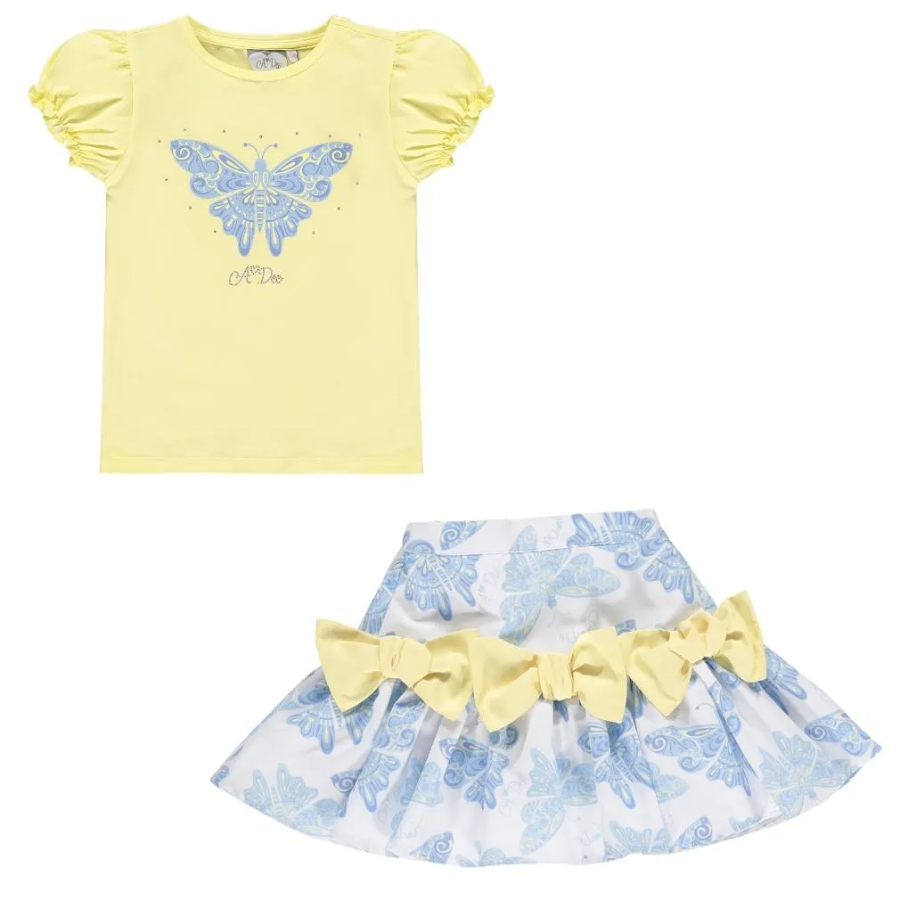 A DEE - Jenny & Jacklyn Butterfly Skirt Set - Lemon