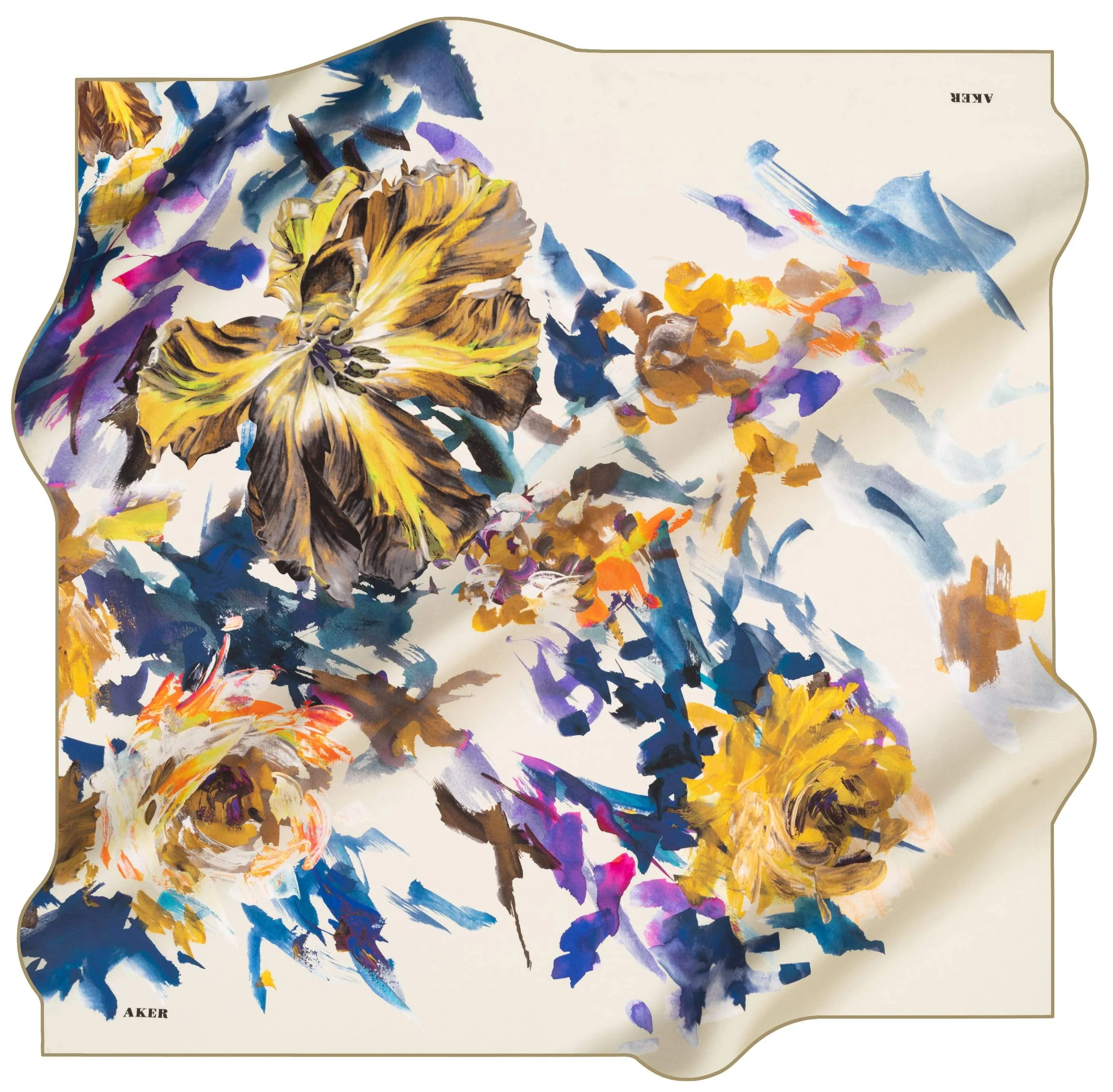 Aker Leah Floral Silk Scarf No.51