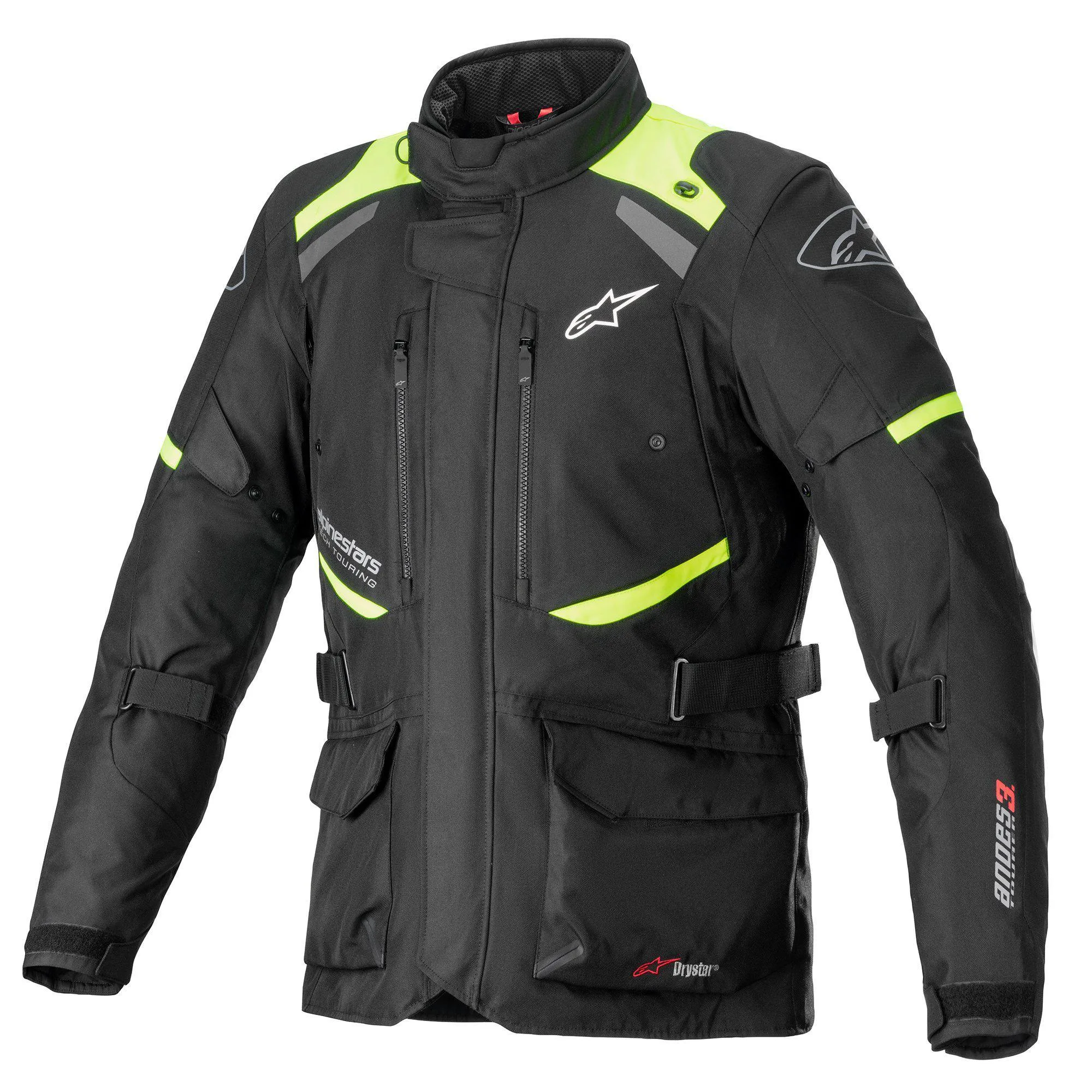 Alpinestars Andes V3 Drystar Jacket - Black/Yellow Fluo