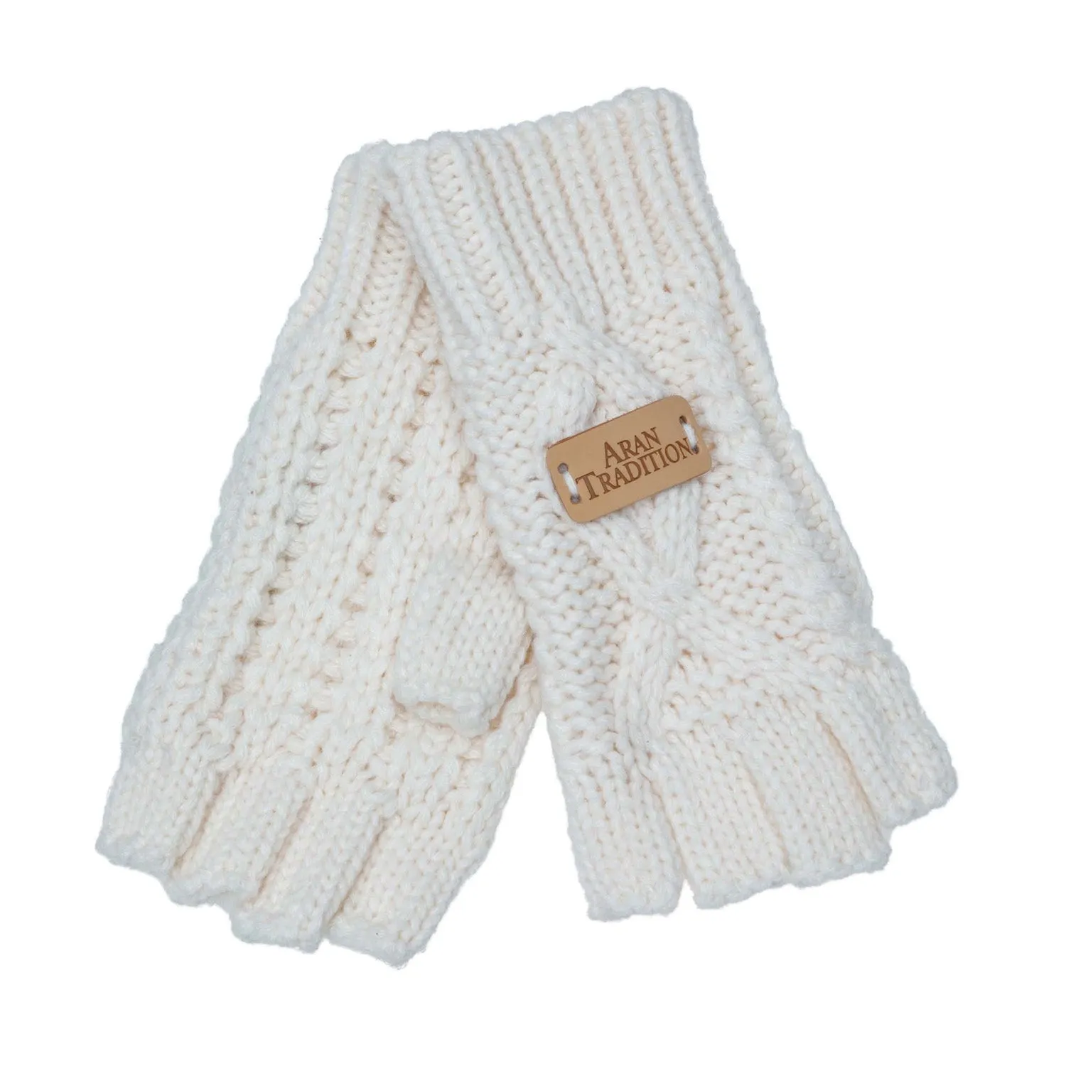 Aran Cable Fingerless Gloves