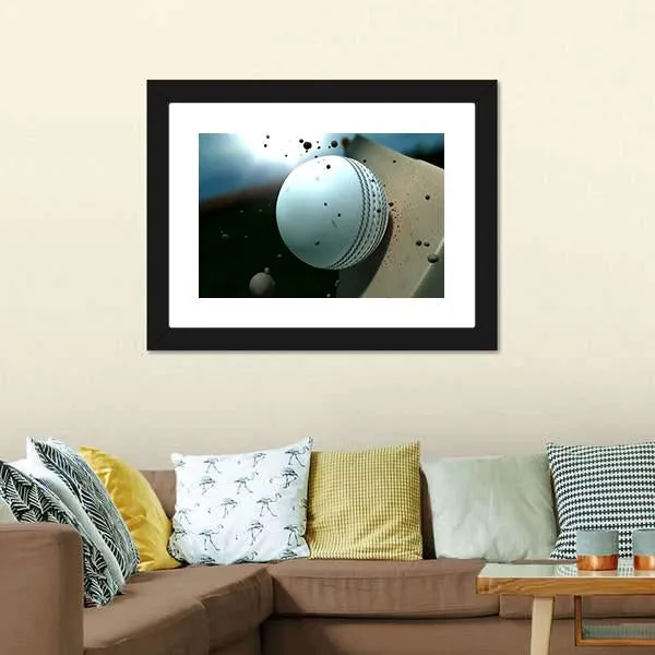 Ball Hitting Bat Canvas Wall Art