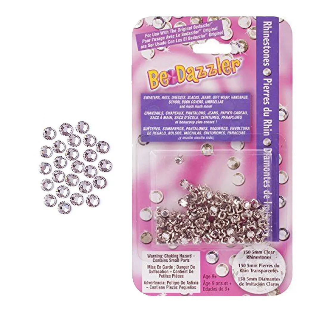 BeDazzler Clear Rhinestone Pack – 150 Pieces for Shimmering Creativity