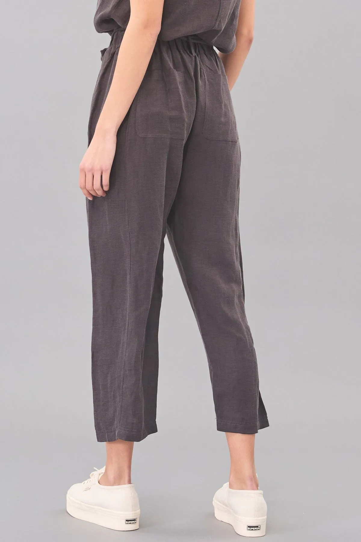 Belted Cargo Cropped Pant