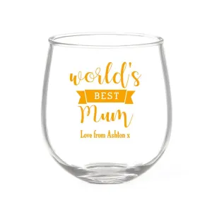 Best Mum Stemless Wine Glass