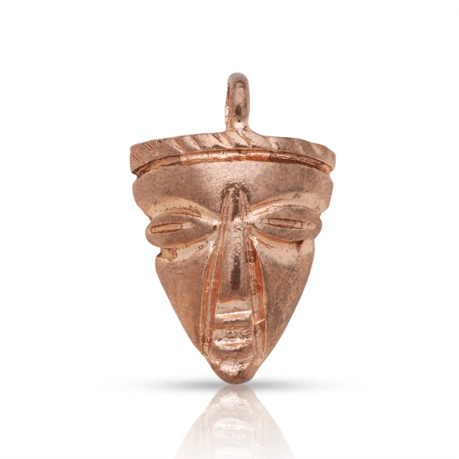 Better Jewelry Real Copper African Mask Pendant