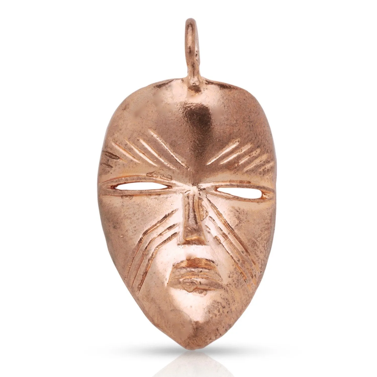 Better Jewelry Real Copper African Mask Pendant