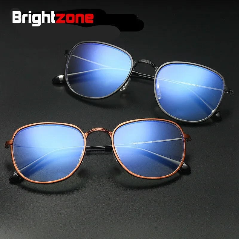 Brightzone Unisex Full Rim Square Acetate Alloy Eyeglasses Th0002