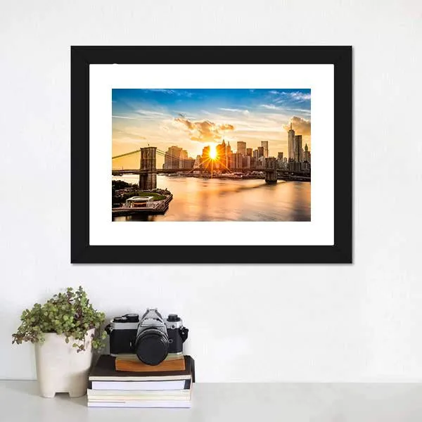 Brooklyn Bridge Skyline Canvas Wall Art