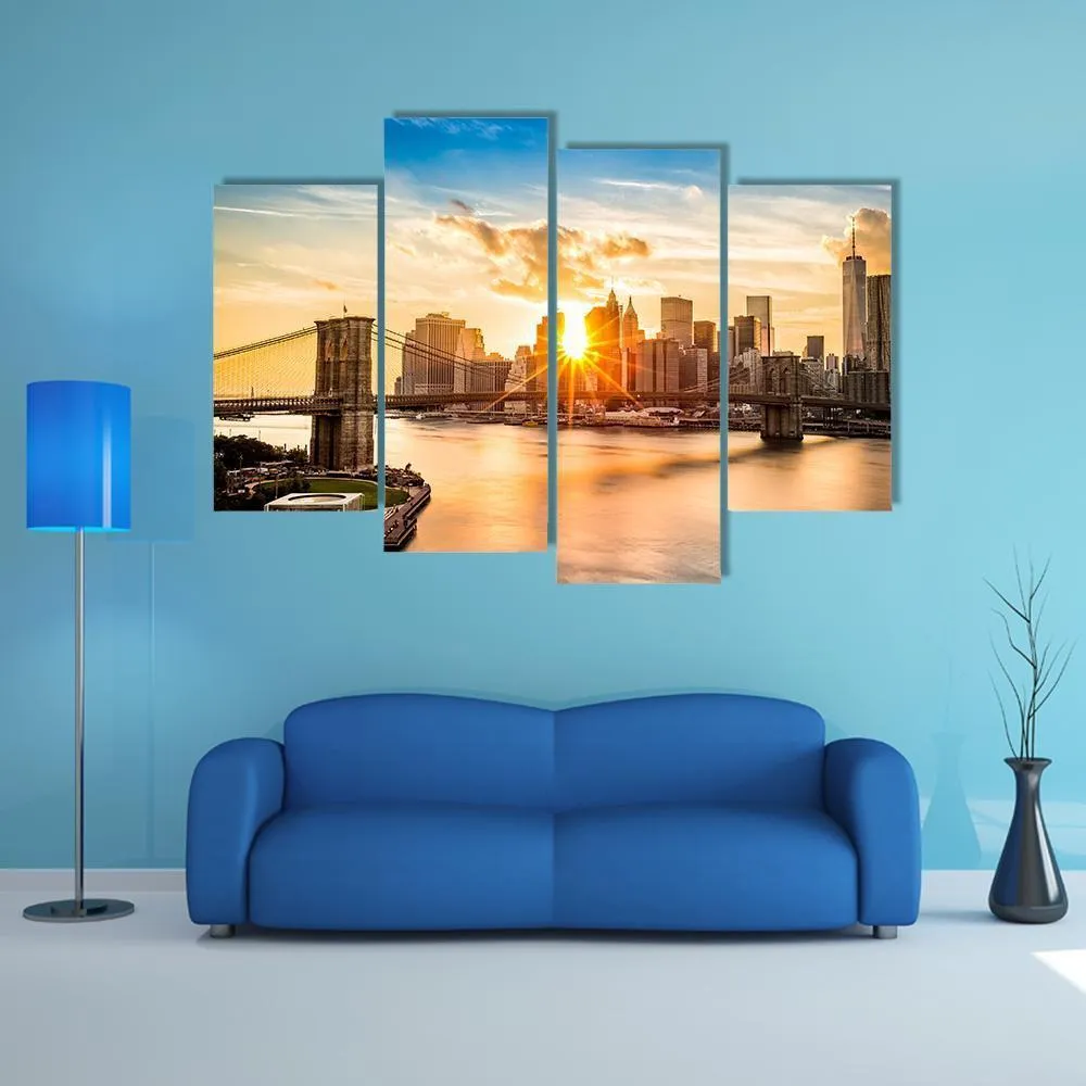 Brooklyn Bridge Skyline Canvas Wall Art