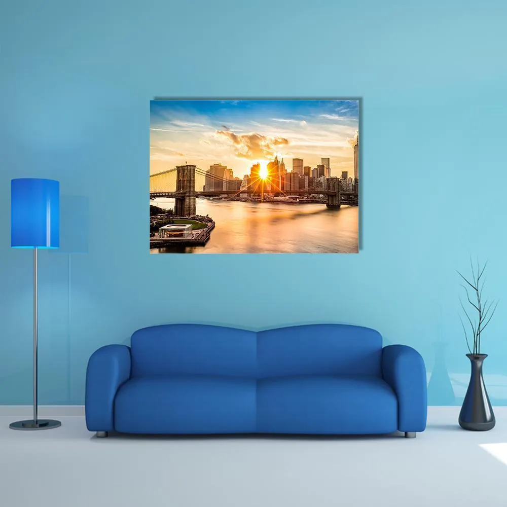 Brooklyn Bridge Skyline Canvas Wall Art