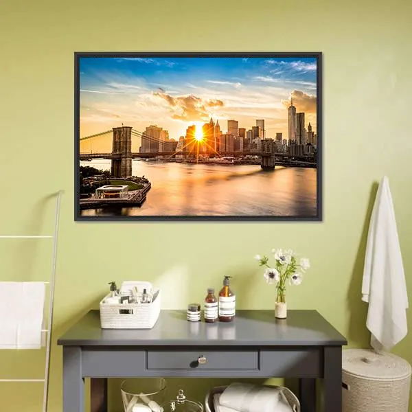 Brooklyn Bridge Skyline Canvas Wall Art