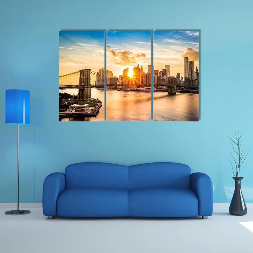 Brooklyn Bridge Skyline Canvas Wall Art