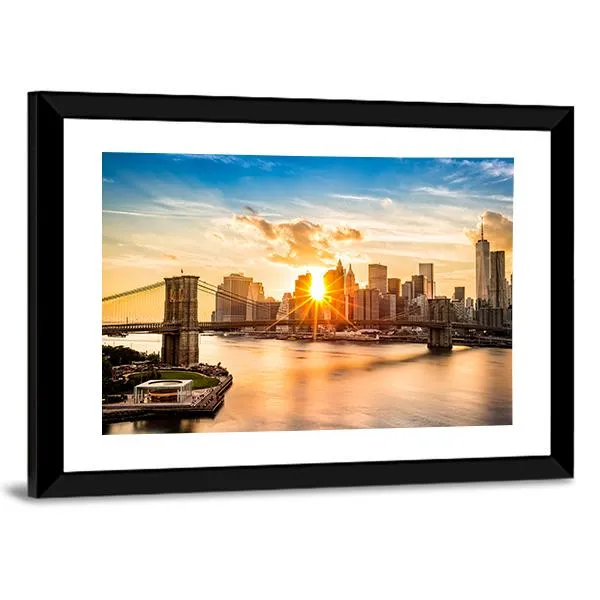 Brooklyn Bridge Skyline Canvas Wall Art