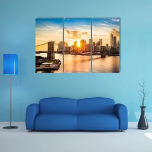 Brooklyn Bridge Skyline Canvas Wall Art