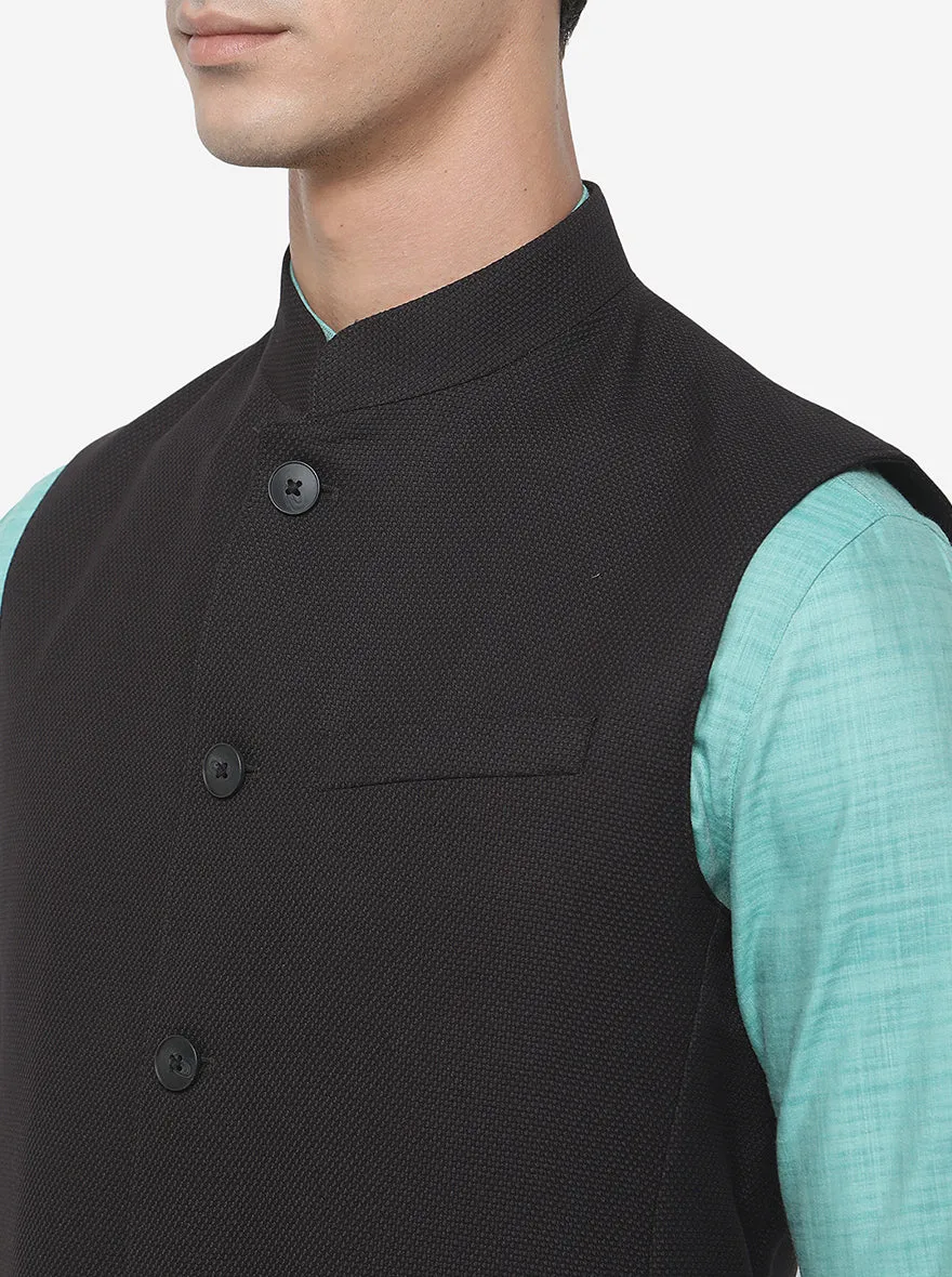 Brown & Black Dotted Modi Jacket | JadeBlue