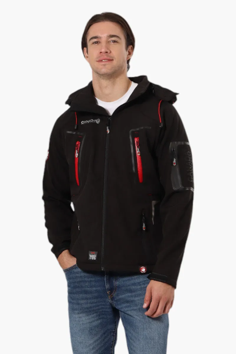 Canada Weather Gear Hooded 5 Zip Pocket Lightweight Jacket - Black