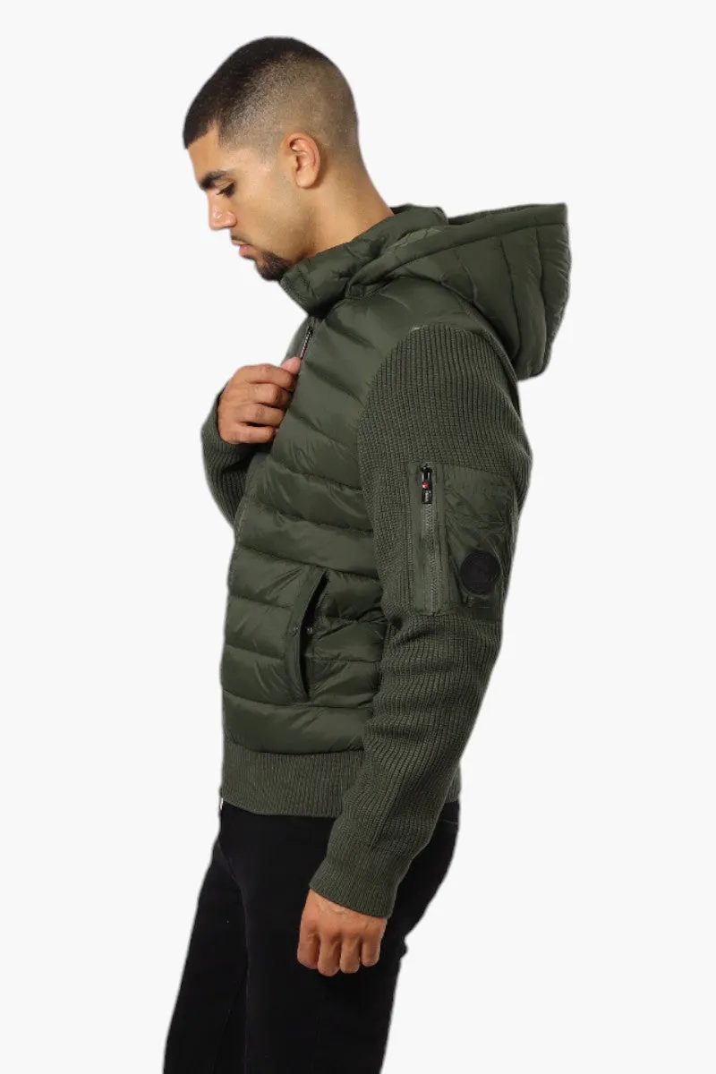 Canada Weather Gear Hooded Sweater Knit Lightweight Jacket - Olive