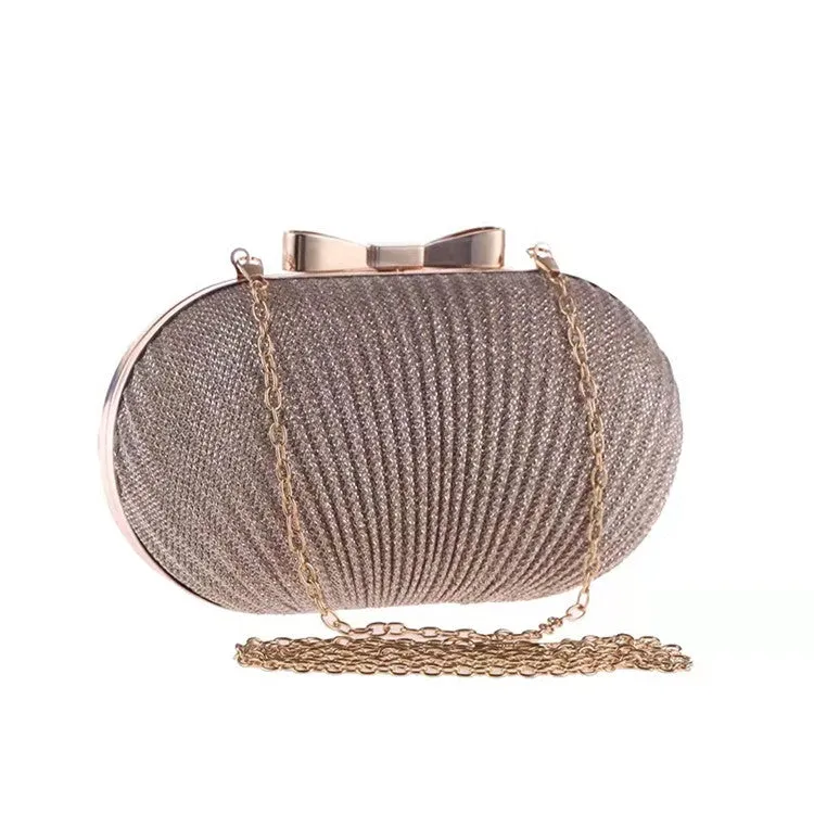 Chic Pleated Butterfly Goose Egg Dinner Bag