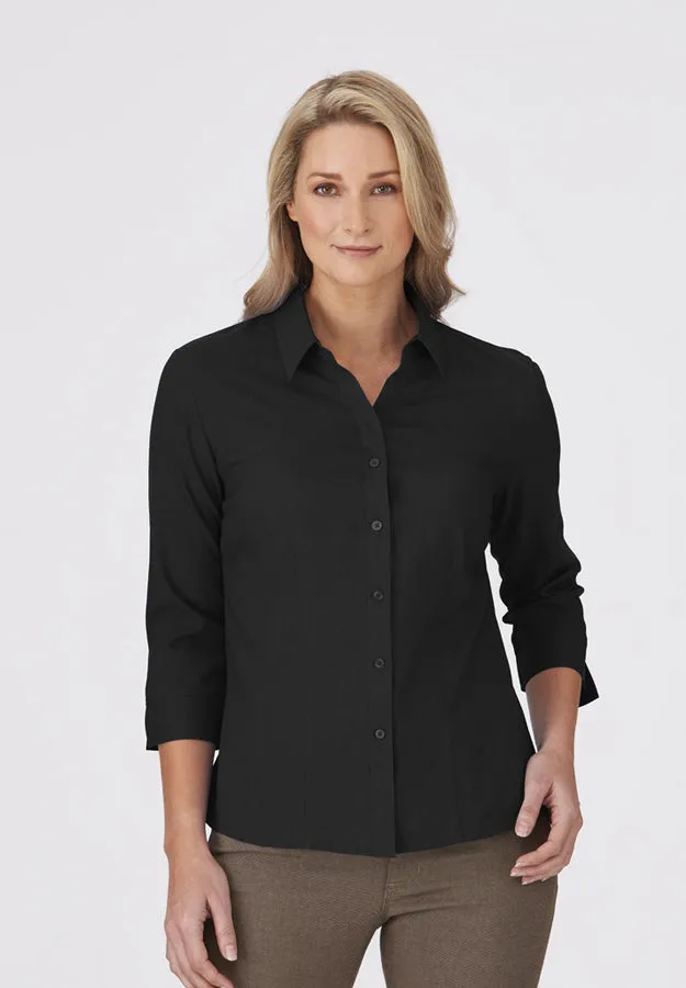 City Collection Womens Ezylin 3/4 Sleeve Shirt