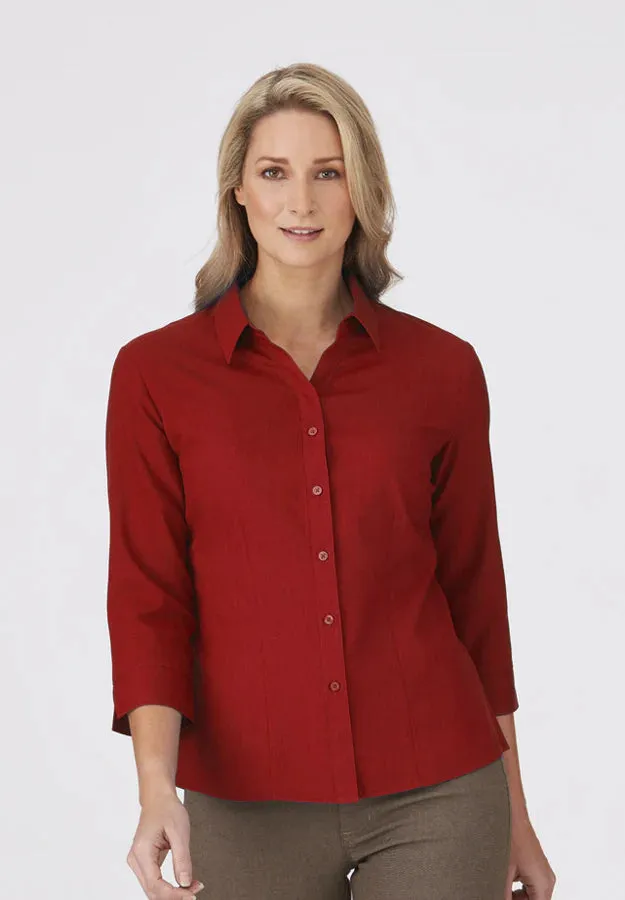 City Collection Womens Ezylin 3/4 Sleeve Shirt