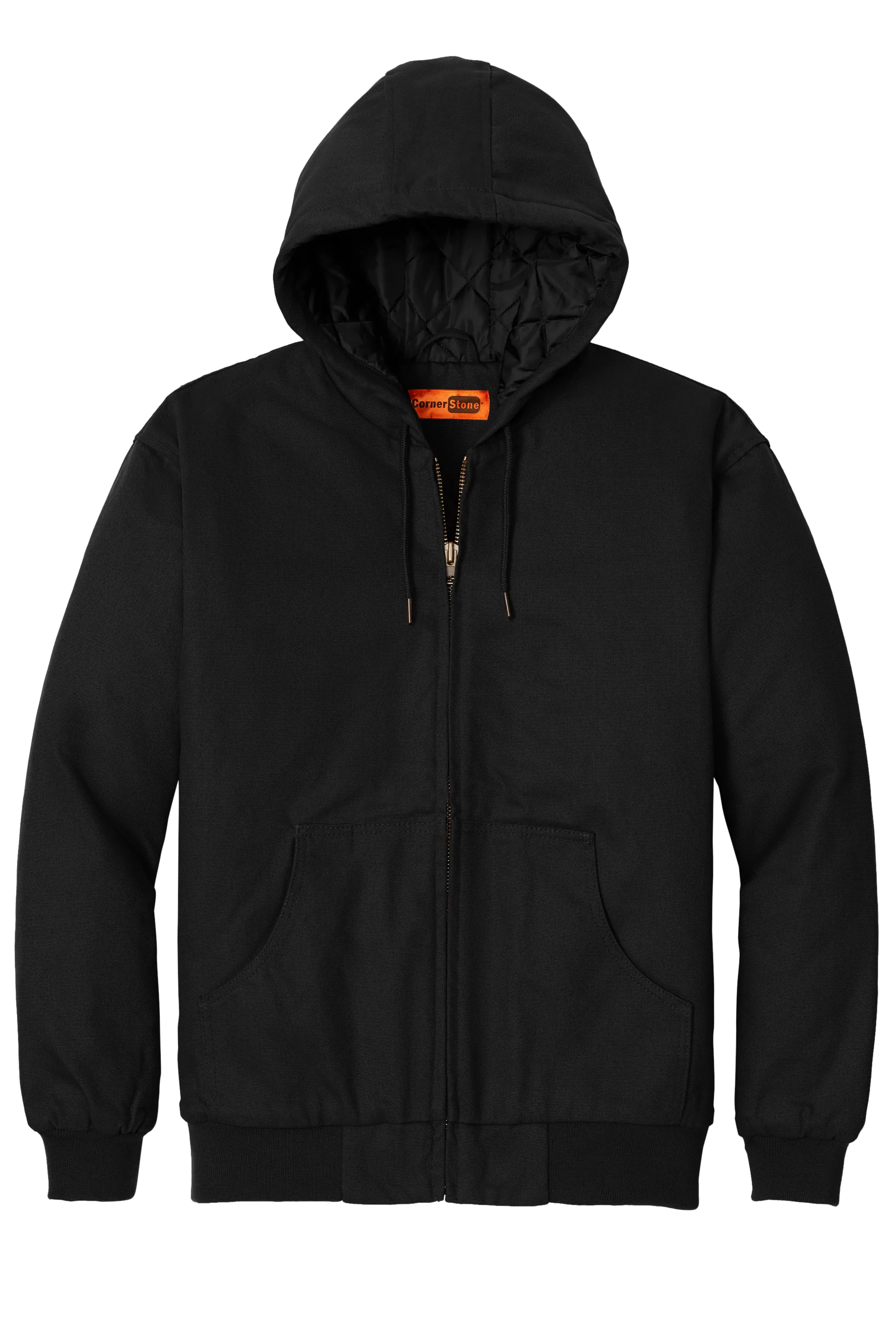 CornerStone® - Duck Cloth Hooded Work Jacket - Black