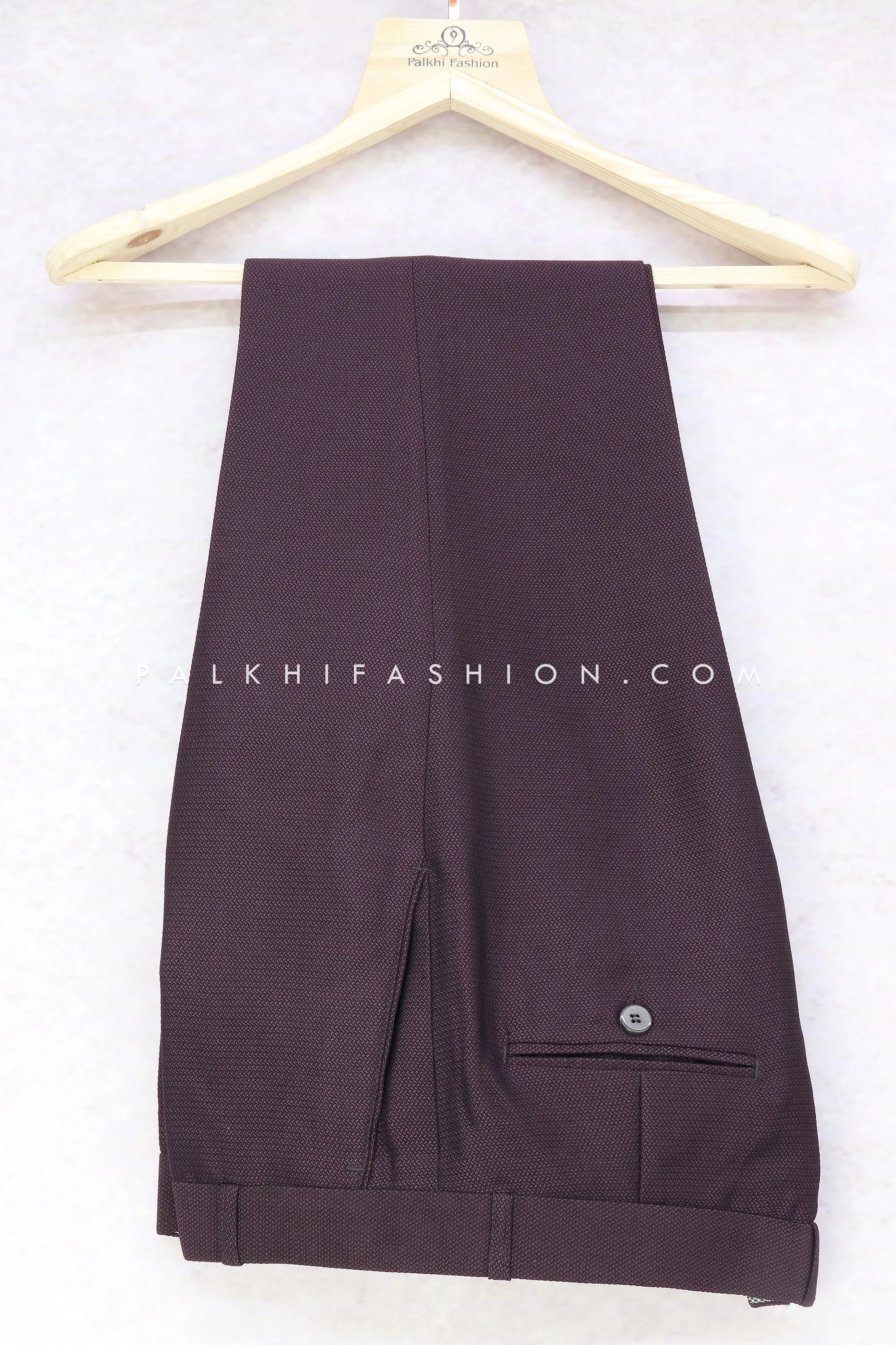 Elegant Dark Wine Jodhpuri Suit From Palkhi Fashion