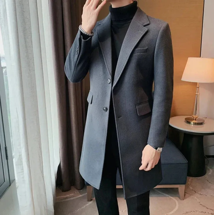 Elegant slim fit suit coat