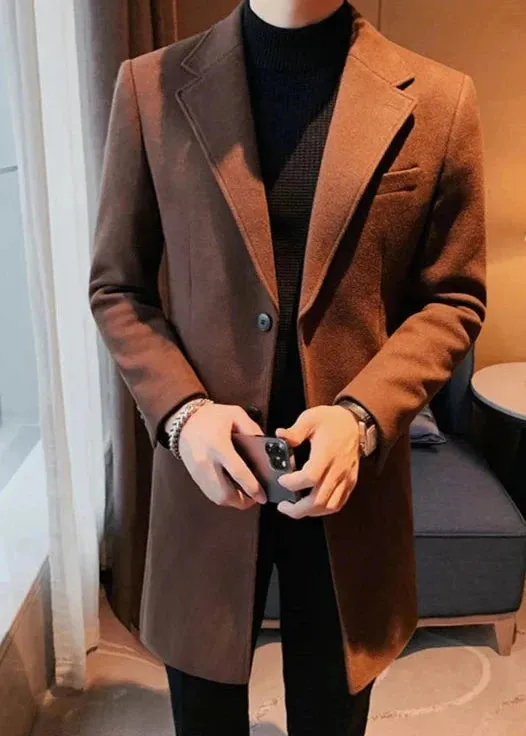 Elegant slim fit suit coat