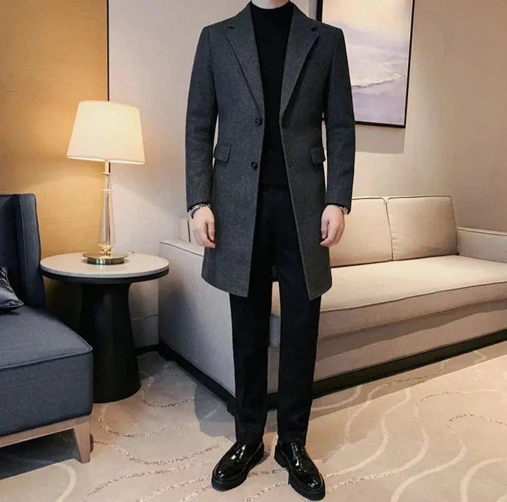 Elegant slim fit suit coat