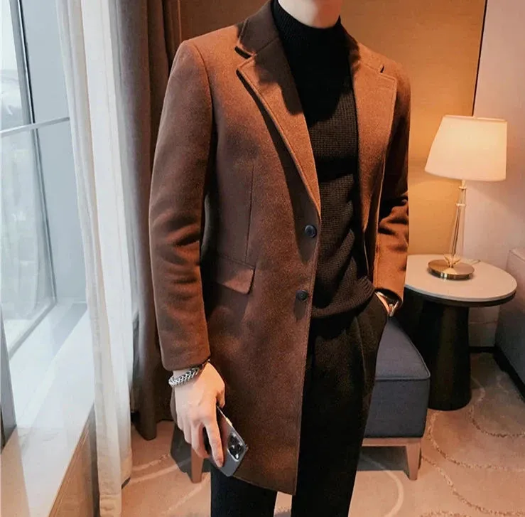 Elegant slim fit suit coat