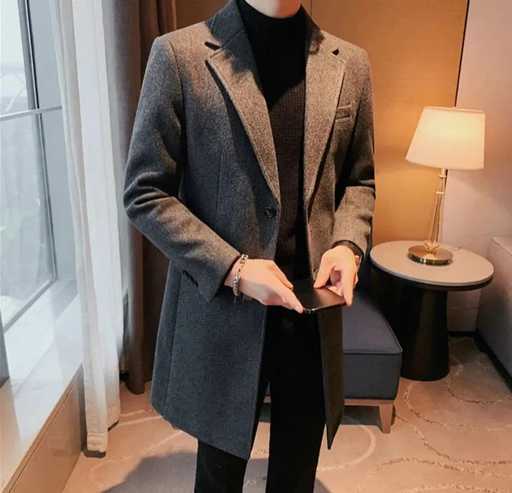 Elegant slim fit suit coat