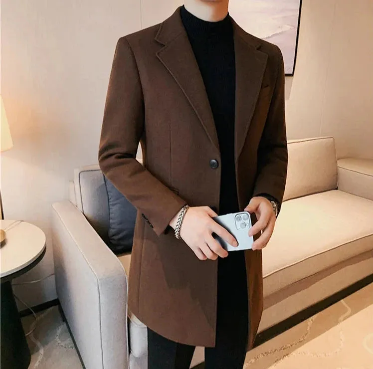 Elegant slim fit suit coat