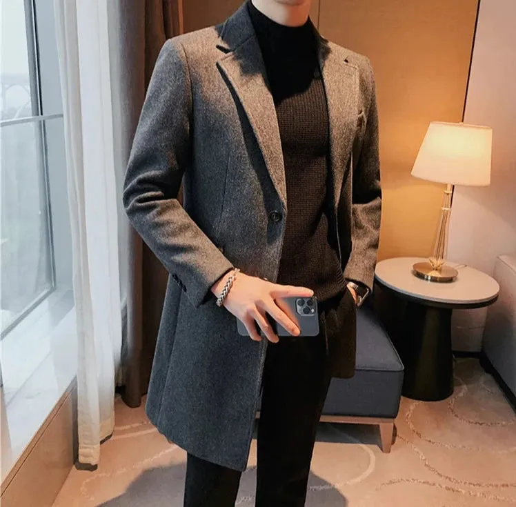 Elegant slim fit suit coat