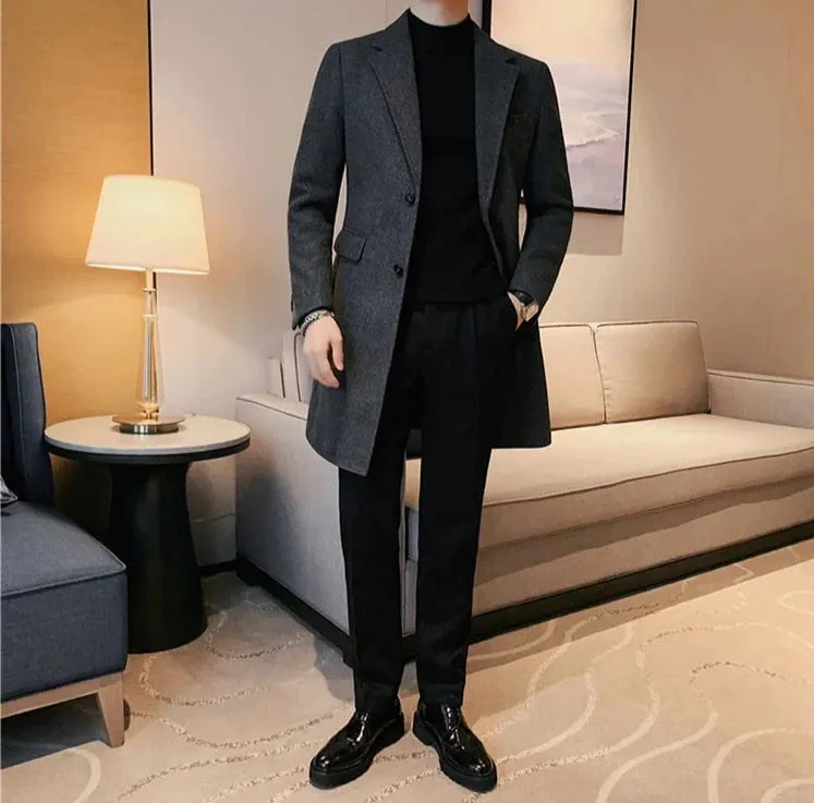 Elegant slim fit suit coat