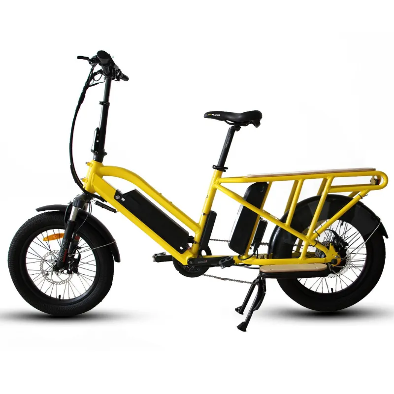 EUNORAU G30 Long-Tail, Cargo Electric Bike, 48V/14Ah 500W - Yellow