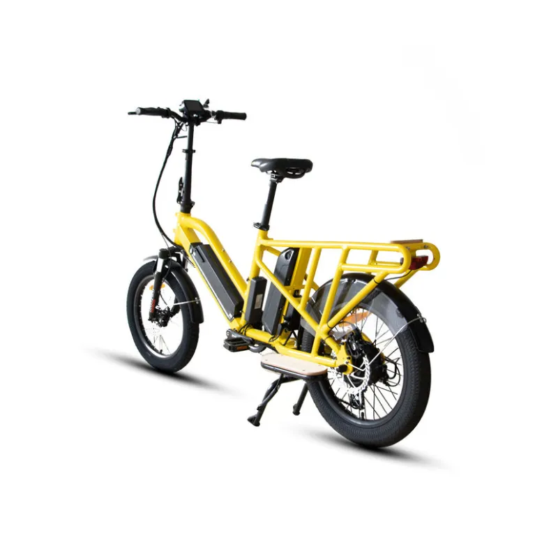 EUNORAU G30 Long-Tail, Cargo Electric Bike, 48V/14Ah 500W - Yellow