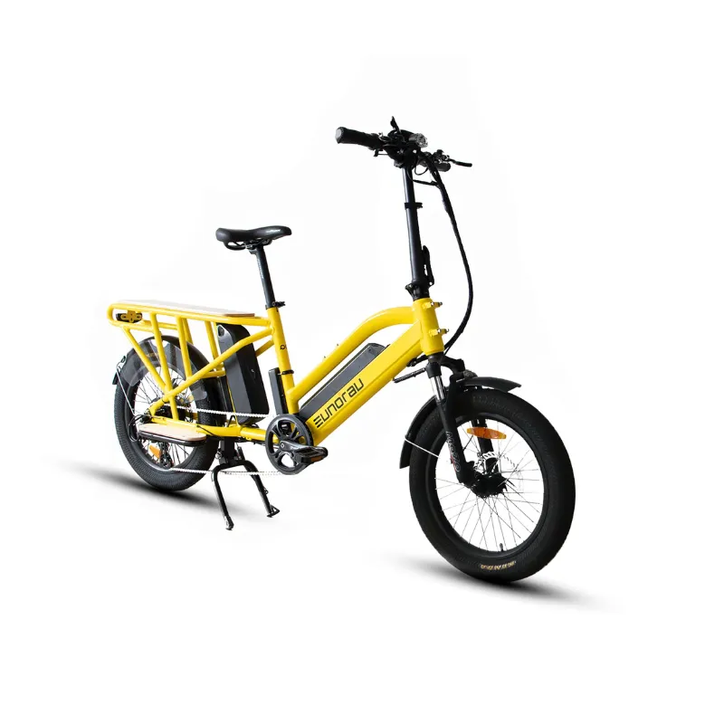 EUNORAU G30 Long-Tail, Cargo Electric Bike, 48V/14Ah 500W - Yellow