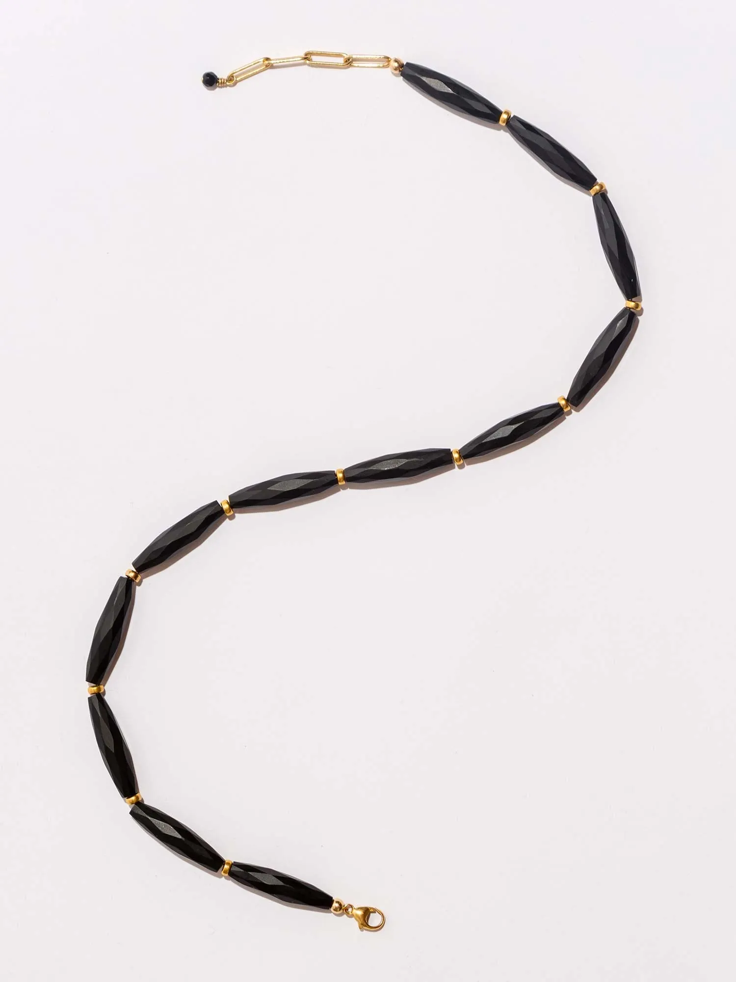 Genevieve Matte Black Onyx Necklace