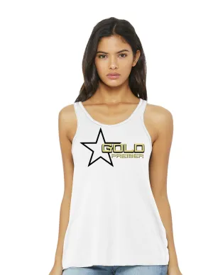 GOLD PREMIER LADIES BELLA CANVAS RACERBACK  FLOWY TANK