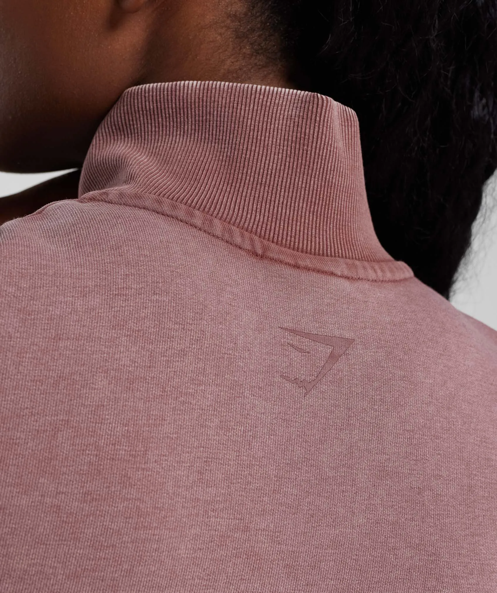 Gymshark Collegiate 1/4 Zip - Dusty Maroon