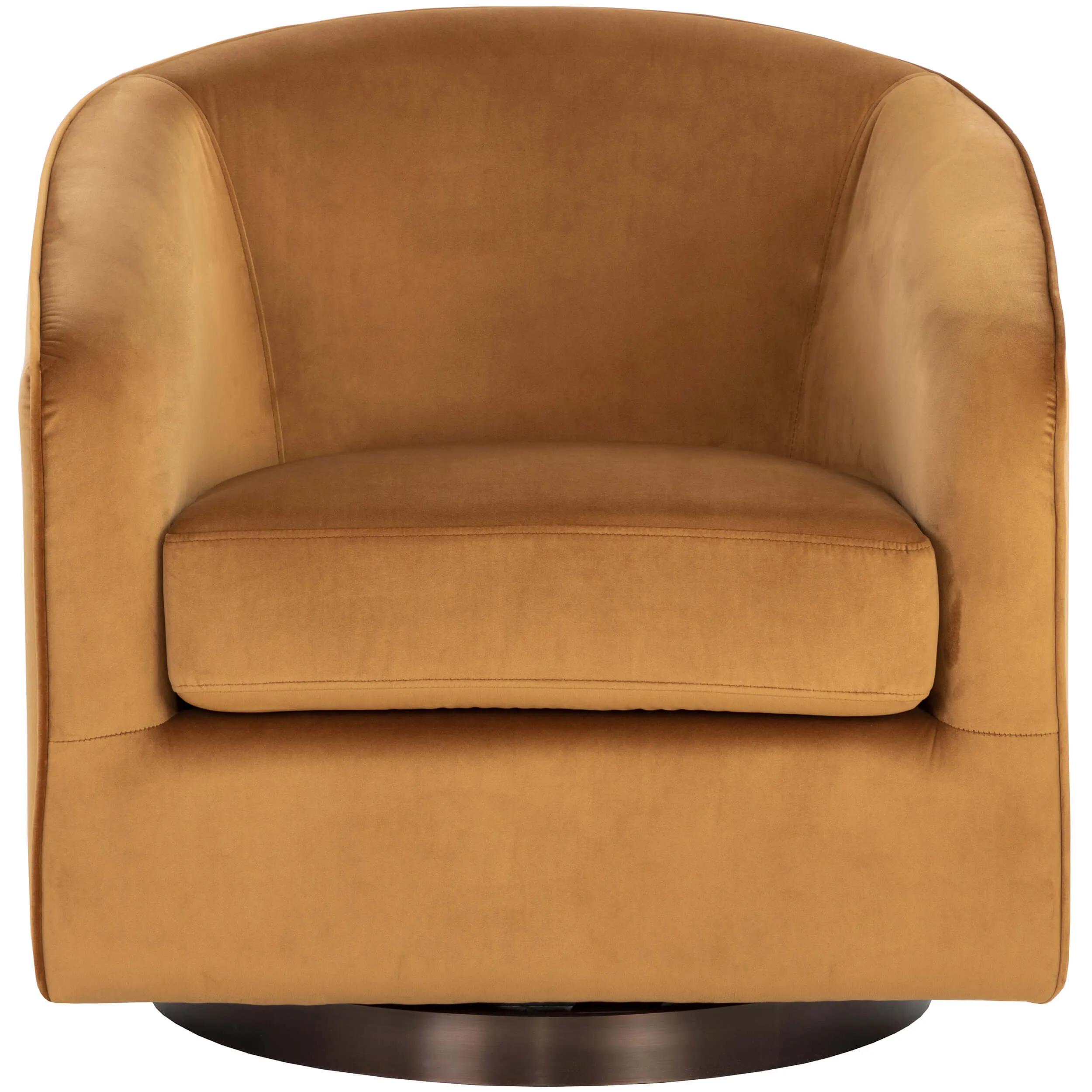 Hazel Swivel Chair, Gold Sky