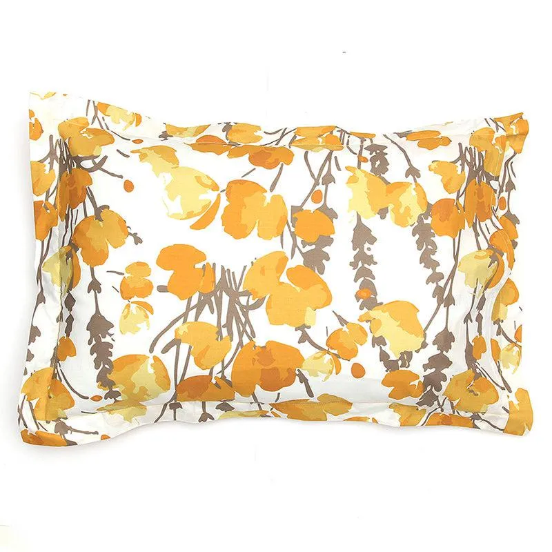 Himalayan Poppies Pillow Cover (Yellow) - Set Of Two