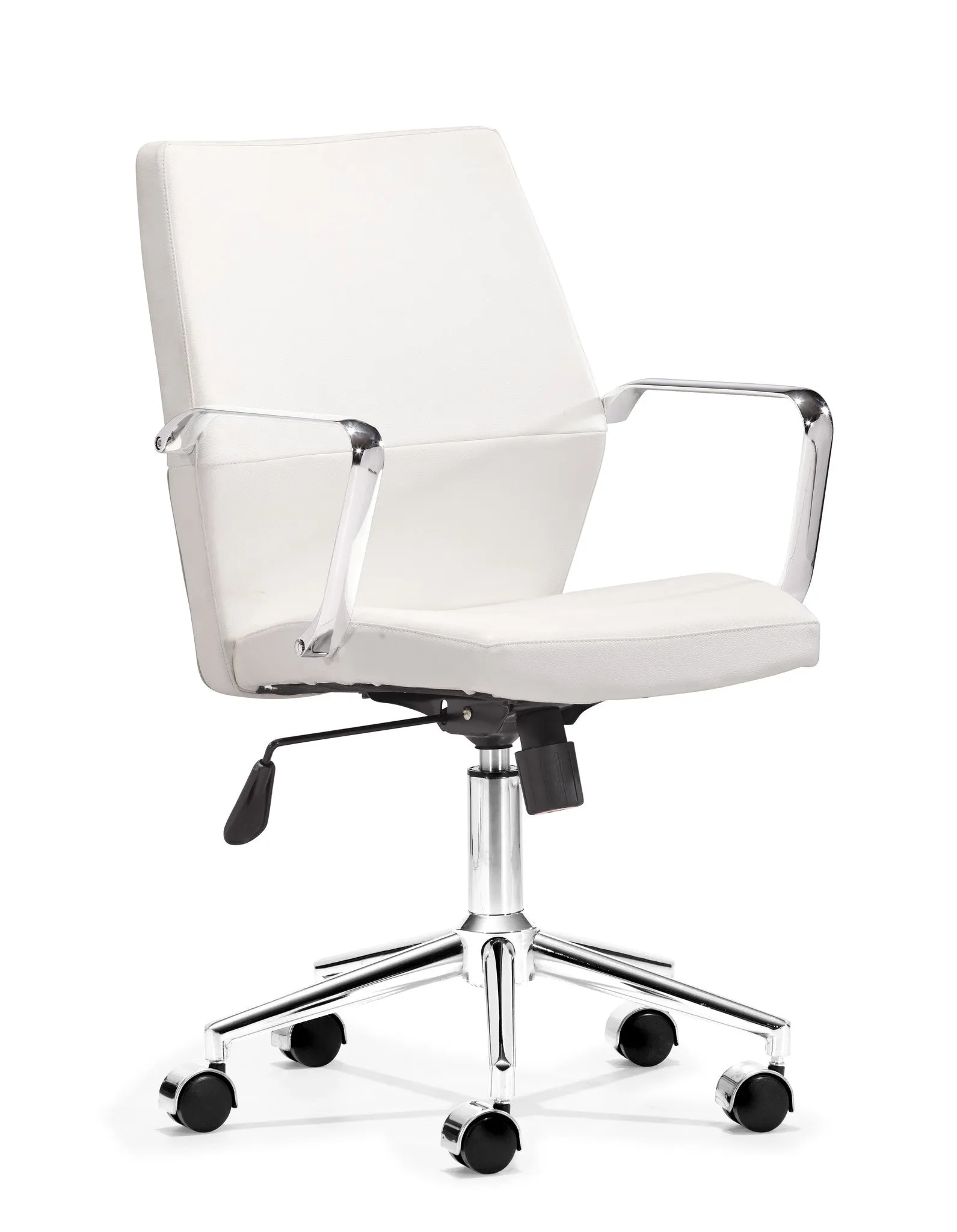 Holt Low Back Office Chair White PU by Zuo Modern | 205152