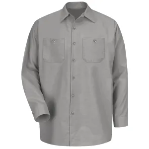 Industrial Work Shirt Long Sleeve - Light Gray