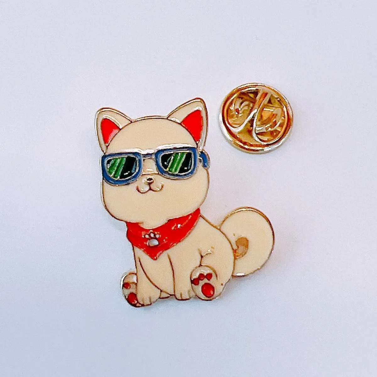 Japanese Kishu inu Dog Enamel Pin