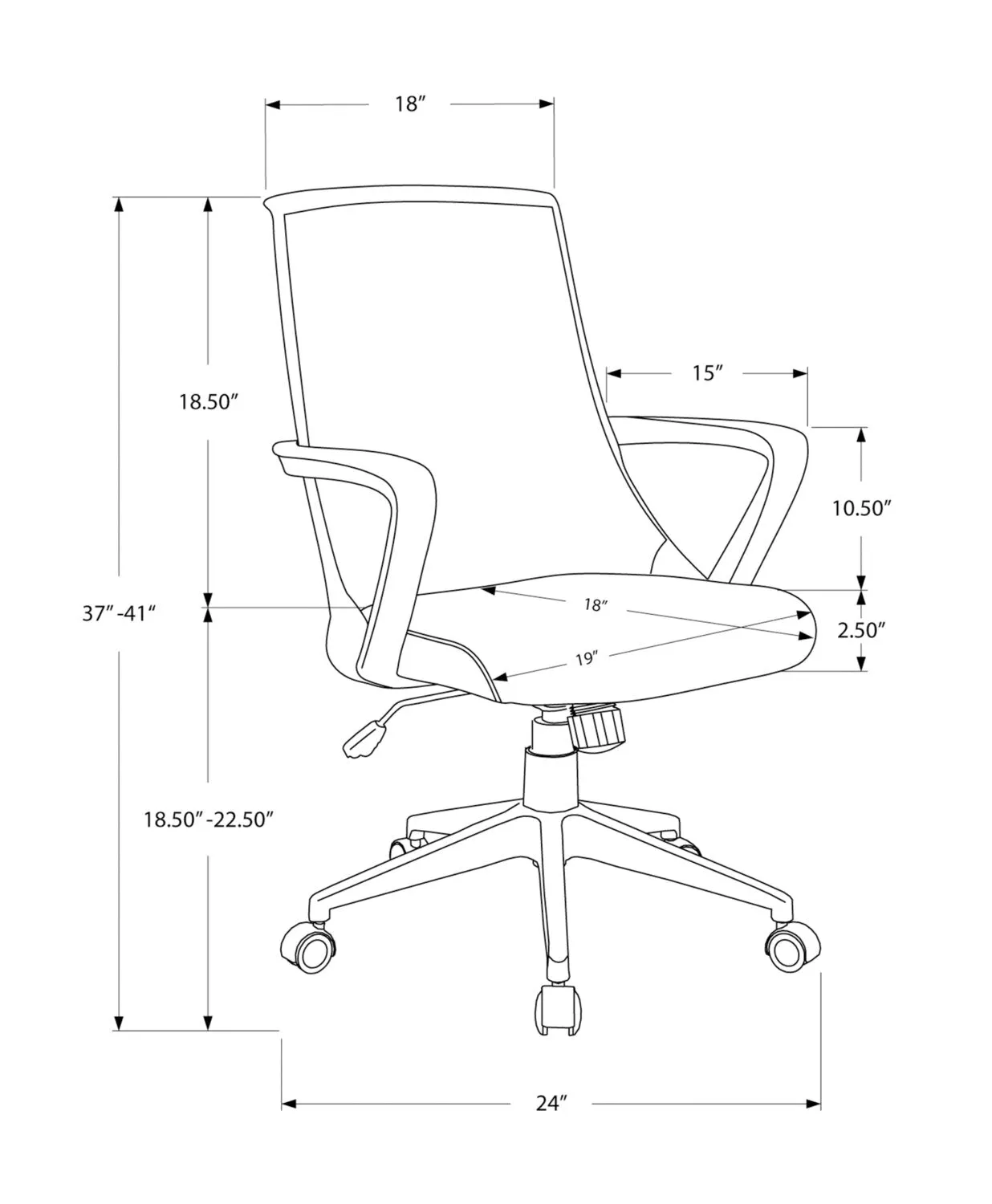 Johnston Office Chair - Grey