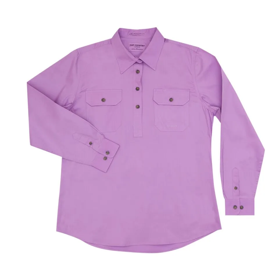 Just Country Women's Long Sleeve Half Button Work Shirt