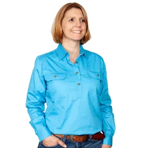 Just Country Women's Long Sleeve Half Button Work Shirt